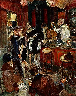 At a cafe, presumably in Paris