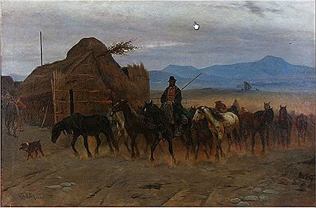 A Campagnol with a herd of horses