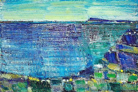 Blue landscape, the Faroe Islands by Zakarias Heinesen - Auction record, sale price, and art valuation. Compare with similar artists and explore comparable artworks.