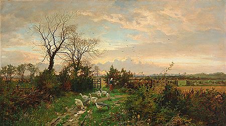 Landscape with a girl and her geese. by William Greaves - Auction record, sale price, and art valuation. Compare with similar artists and explore comparable artworks.