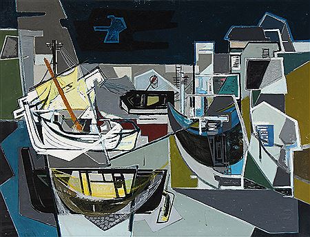 Harbour view from Brittany by Rudi Gudmund Olsen - Auction record, sale price, and art valuation. Compare with similar artists and explore comparable artworks.