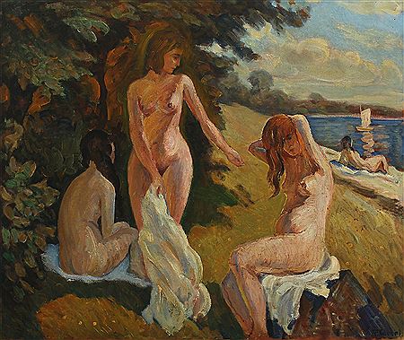 Landscape with bathing women. by Petri Gissel - Auction record, sale price, and art valuation. Compare with similar artists and explore comparable artworks.