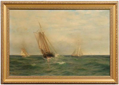 Sailing vessels at sea