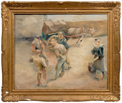 The Conversation by John Barber - Auction record, sale price, and art valuation. Compare with similar artists and explore comparable artworks.