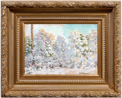 Winter woodland landscape