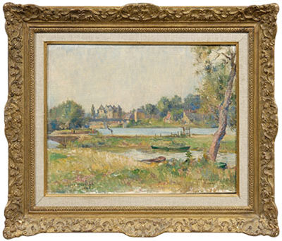 Sample artwork by Leonce Pelletier (1869 - 1950), known for landscape paintings - View similar artists and auction records