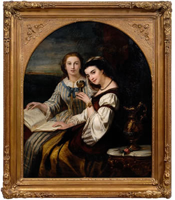 Pair of finely dressed ladies