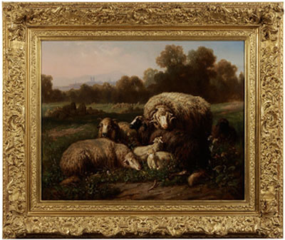 Resting Sheep by Louis (Ludwig) Reinhardt - Auction record, sale price, and art valuation. Compare with similar artists and explore comparable artworks.