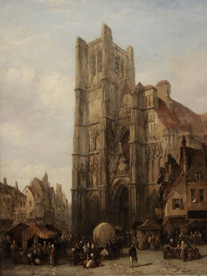 Cathedral at Auxerre on the Yonne, France
