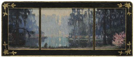 Morning in the Garden of Dreams, 1921, a triptych by William Posey Silva - Auction record, sale price, and art valuation. Compare with similar artists and explore comparable artworks.