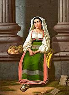 A Female Roman Fruitseller