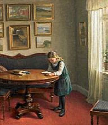 Interior with a Girl Reading a Book