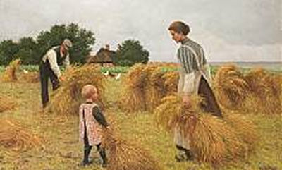 Harvest Scenery with Figures
