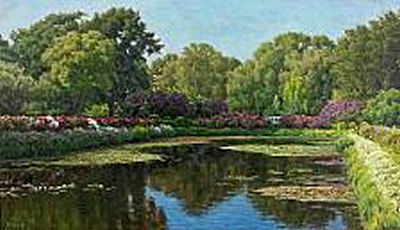 Garden Scenery with Flowers and Alake from Oreby Garden by Henrik Gamst Jespersen - Auction record, sale price, and art valuation. Compare with similar artists and explore comparable artworks.