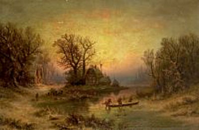 Sample artwork by Albert Bredow (1828 - 1899), known for landscape, genre paintings - View similar artists and auction records