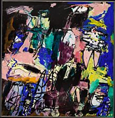 Sample artwork by Knud Aage Nielsen (1916 - 2008), known for abstract painting - View similar artists and auction records