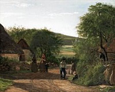 A village scenery with figures by John Didrik Frisch - Auction record, sale price, and art valuation. Compare with similar artists and explore comparable artworks.