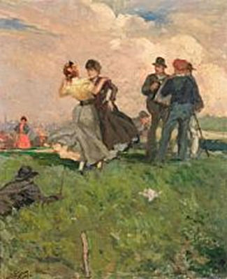 Dance and music on the Bastille by Almery Lobel-Riche - Auction record, sale price, and art valuation. Compare with similar artists and explore comparable artworks.