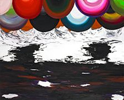 Landscape with rainbows