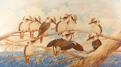 Sample artwork by Neville William Cayley (1886 - 1950), known for bird, butterfly, landscape painting, writing - View similar artists and auction records