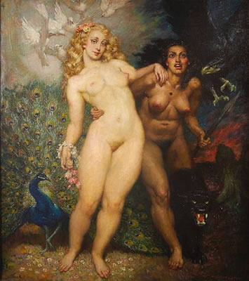 The Sisters by Norman Alfred William Lindsay - Auction record, sale price, and art valuation. Compare with similar artists and explore comparable artworks.