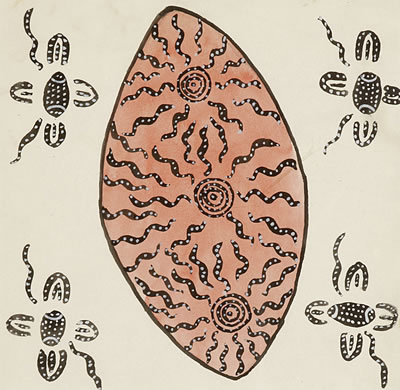 Untitled (Designs Associated with the Catepillar Dreaming [Ayeparenye Atyerre] from Mt Zeil [Urlatherrke]) (2) by Richard Moketarinja - Auction record, sale price, and art valuation. Compare with similar artists and explore comparable artworks.