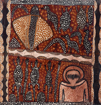 Untitled (Wandjina) by Lily Mindildil Karedada - Auction record, sale price, and art valuation. Compare with similar artists and explore comparable artworks.