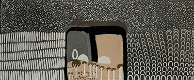 Sample artwork by Lena Nyadbi (1935 - 2017), known for aboriginal art - View similar artists and auction records