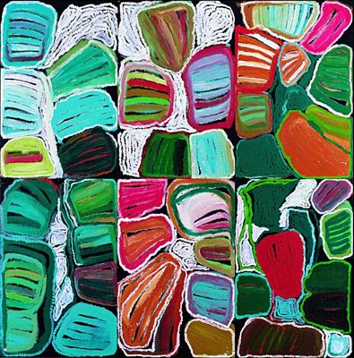 Sample artwork by Jan Billycan (c.1930 - 2015), known for aboriginal art - View similar artists and auction records