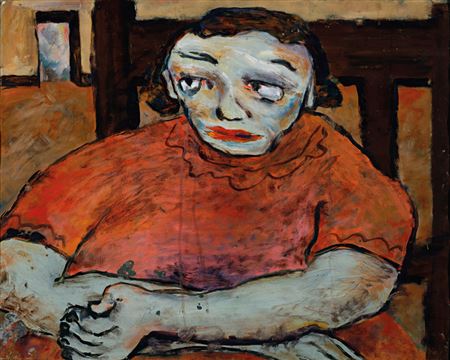 Mad girl c.1942-43 also known as 'Mad woman', 'Mad lady' by Joy Hester - Auction record, sale price, and art valuation. Compare with similar artists and explore comparable artworks.
