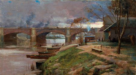 Between the lights - Princes Bridge 1888