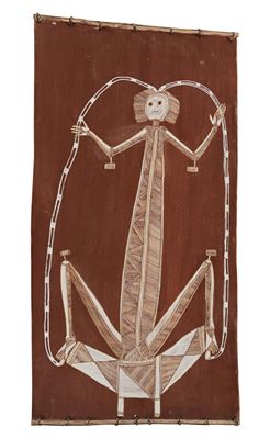 Sample artwork by Lofty Nabarrayal Nadjamerrek (1926 - 2010), known for aboriginal rock art painting - View similar artists and auction records