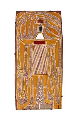 Sample artwork by David Malangi (1927 - 1999), known for aboriginal ceremonial body painting - View similar artists and auction records