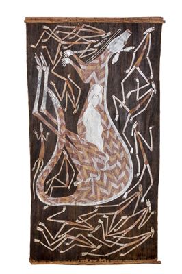 Sample artwork by Robin Nganjmira (1951 - 1991), known for aboriginal art - View similar artists and auction records