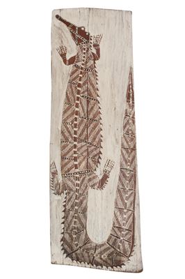 Crocodile (Golomomo) by Yirawala - Auction record, sale price, and art valuation. Compare with similar artists and explore comparable artworks.
