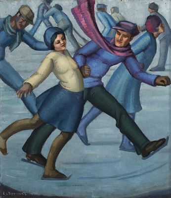 Th Skaters, 1931 by Ethel Spowers - Auction record, sale price, and art valuation. Compare with similar artists and explore comparable artworks.