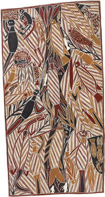 Sample artwork by Peter Banjurljurl (late 20th century), known for aboriginal painting - View similar artists and auction records