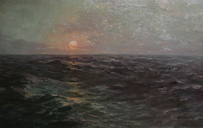 Marine at sunset