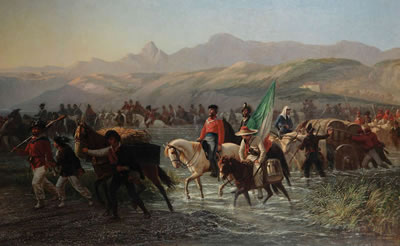 Garibaldi's and his redshirts crossing by Jules Van Imschoot - Auction record, sale price, and art valuation. Compare with similar artists and explore comparable artworks.