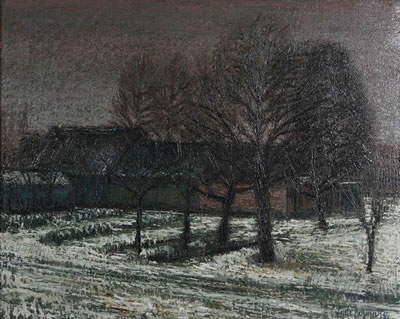 Farmhouse in winter. by Lode Bosmans - Auction record, sale price, and art valuation. Compare with similar artists and explore comparable artworks.