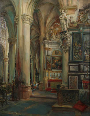 Interieur Sint-Gummaruskerk te Lier