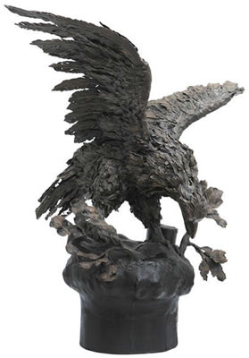 Eagle on a rock.
