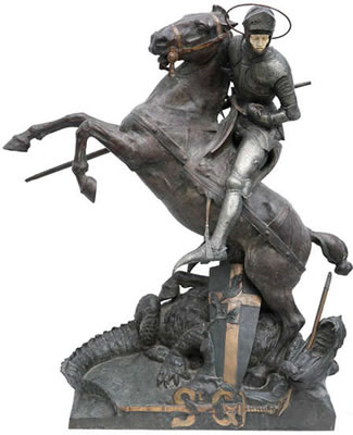 Saint George on his horse killing the dragon. by Josue Dupon - Auction record, sale price, and art valuation. Compare with similar artists and explore comparable artworks.