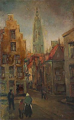 Gezicht op de kathedraal van Antwerpen by René Morren - Auction record, sale price, and art valuation. Compare with similar artists and explore comparable artworks.