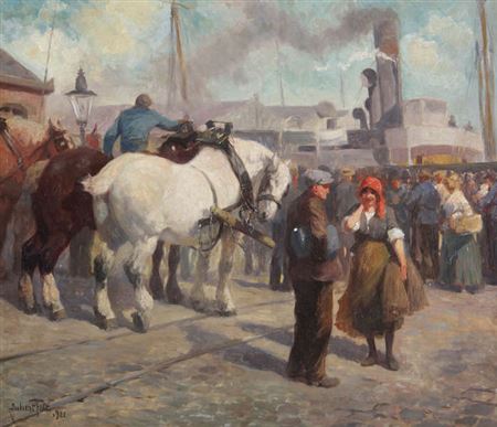 Activity in the Antwerp docks