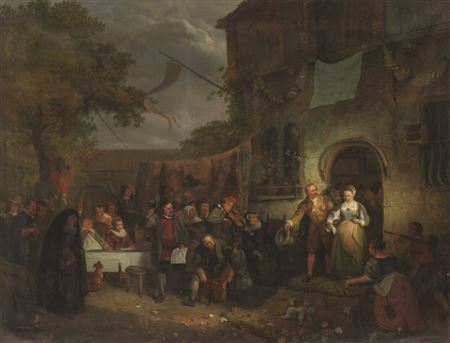 Couple de mariés sortant de l'église