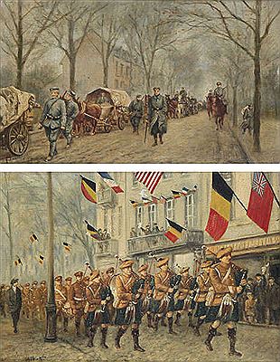 'La joyeuse entrée des Anglais' / 'La retraite des Boches' (2) by Gerard Antoine Crehay - Auction record, sale price, and art valuation. Compare with similar artists and explore comparable artworks.