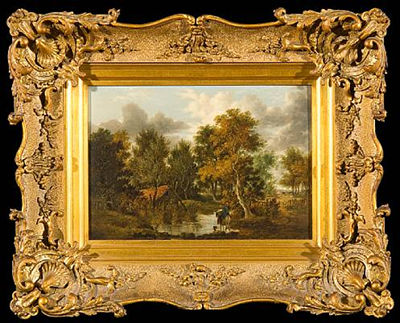 Woodland river landscape