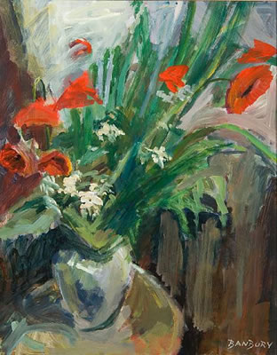Still life of poppies in a vase (3)