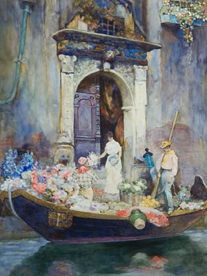 The flower sellers by David Woodlock - Auction record, sale price, and art valuation. Compare with similar artists and explore comparable artworks.
